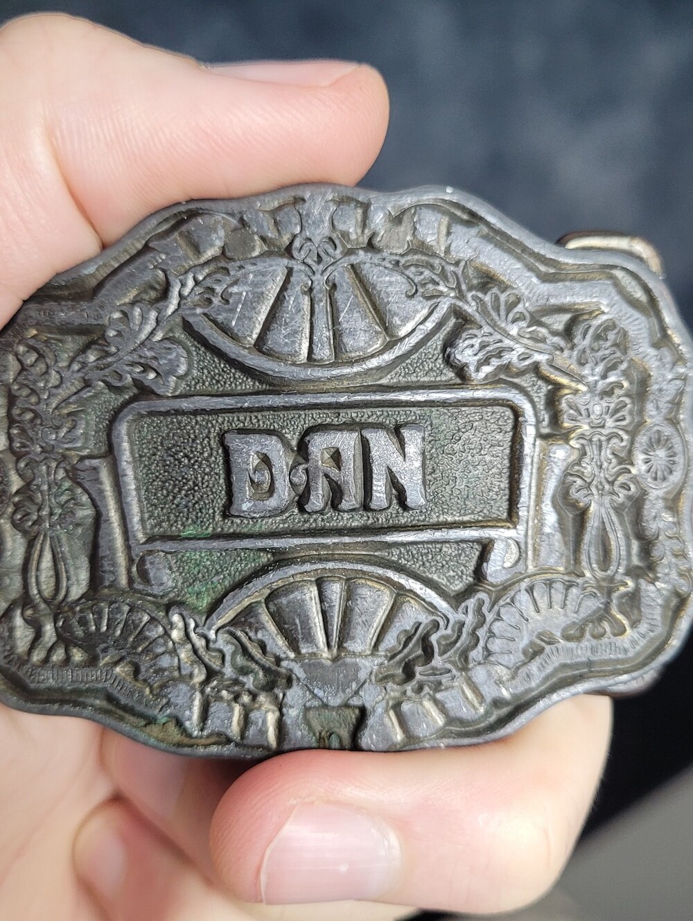 Oden Vintage 1970s personalized "DAN" belt buckle